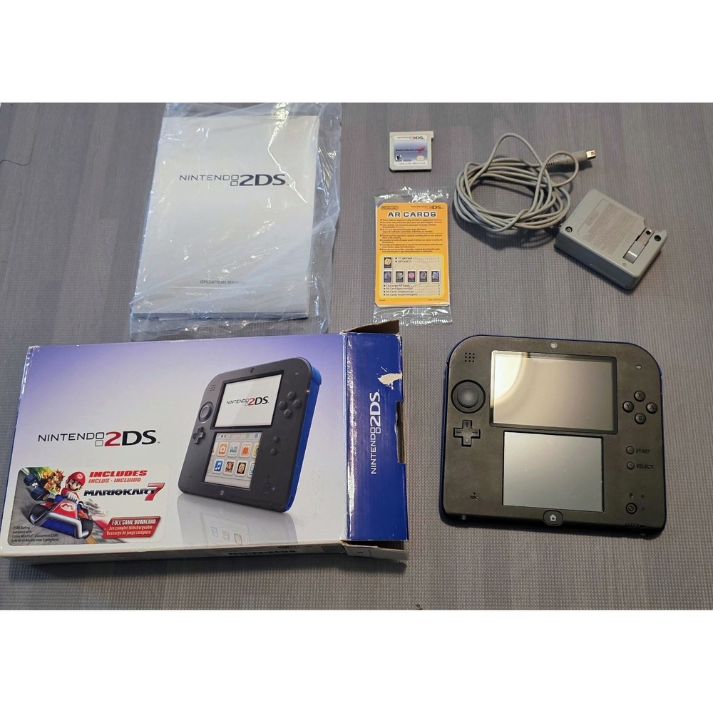 Electric Blue Nintendo 2DS Bundle Mario Kart 7